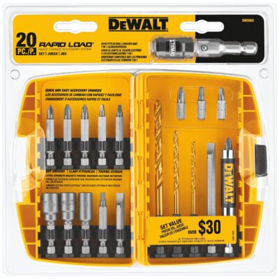 DeWalt Rapid Load Steel Drill Bit Set Hex Shank 20 pc