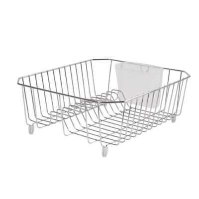 Rubbermaid 14.3 in. L X 12.4 in. W X 5.3 in. H Chrome Steel Dish Drainer