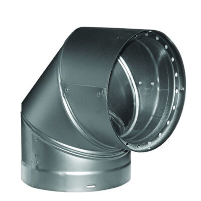 DuraVent DVL 6 in. D X 6 in. D 90 deg Galvanized Steel Double Wall Elbow