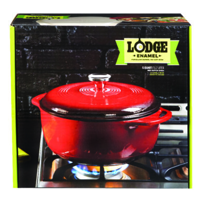 Lodge Cast Iron Dutch Oven 10.5 in. 6 qt Red