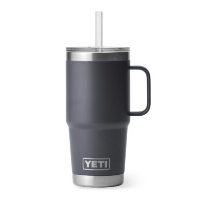 YETI Rambler 25 oz Charcoal BPA Free Straw Mug