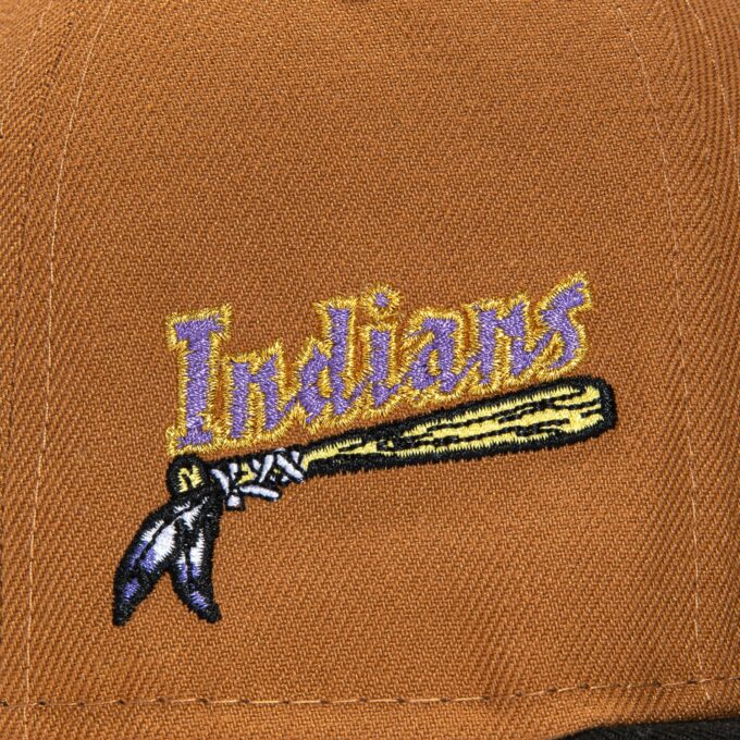 New Era 59Fifty Kinston Indians Logo Patch Hat – Khaki, Black, Gold on Sale