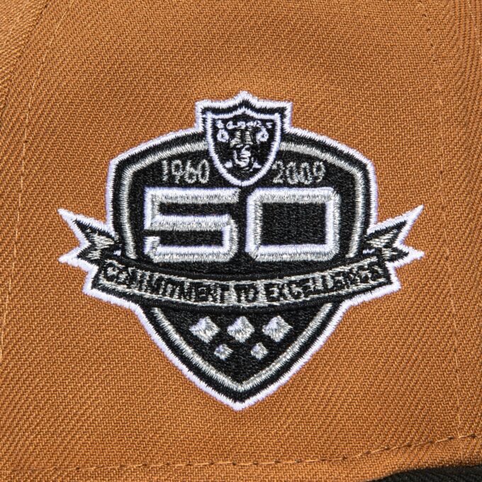 New Era 59Fifty Las Vegas Raiders 50th Anniversary Patch City Hat – Khaki, Black Online