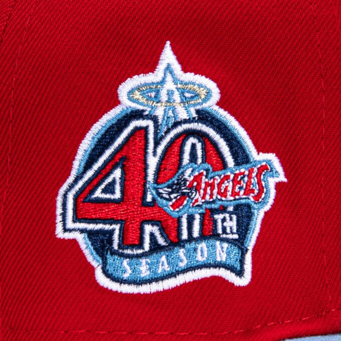 New Era 59Fifty Los Angeles Angels 40th Anniversary Patch Hat – Red, Light Blue Online now