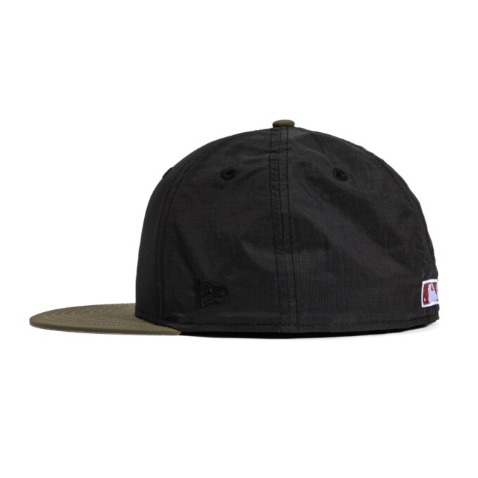 New Era 59Fifty Los Angeles Angels 50th Anniversary Patch upside Down Hat – Black, Olive, Metallic Gold Online