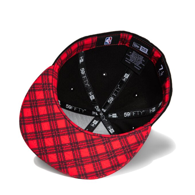 New Era 59Fifty 2023 City Portland Trail Blazers Logo Patch Hat – Black, Red Plaid Fashion