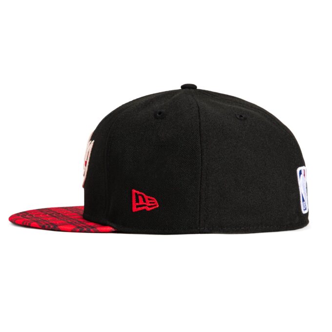 New Era 59Fifty 2023 City Portland Trail Blazers Logo Patch Hat – Black, Red Plaid Fashion