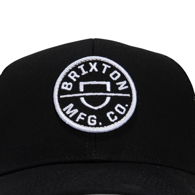 Brixton Crest X MP Snapback Trucker Hat – Black on Sale