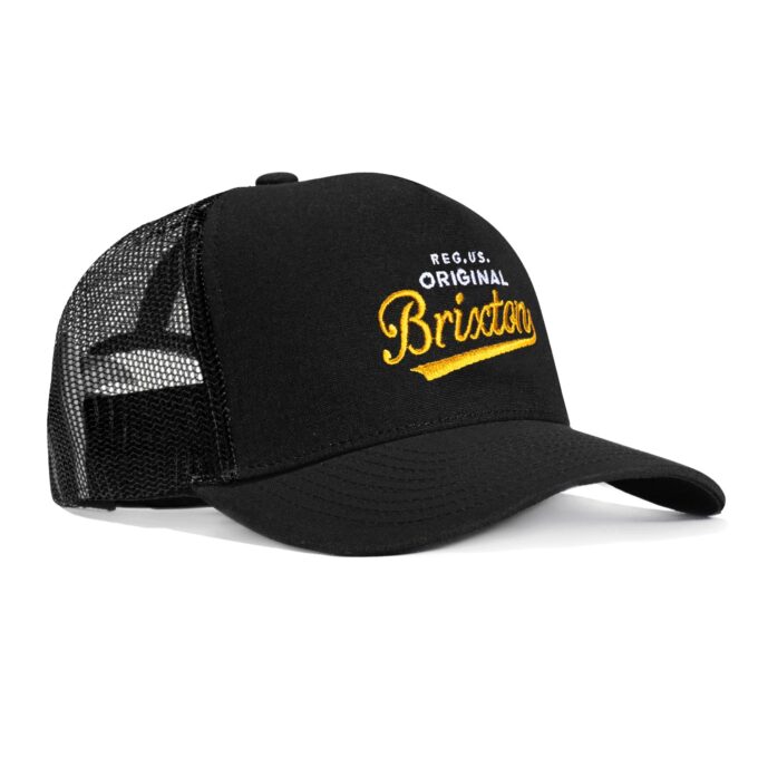 Brixton Postal C Netplus Mesh Snapback Hat – Black Sale