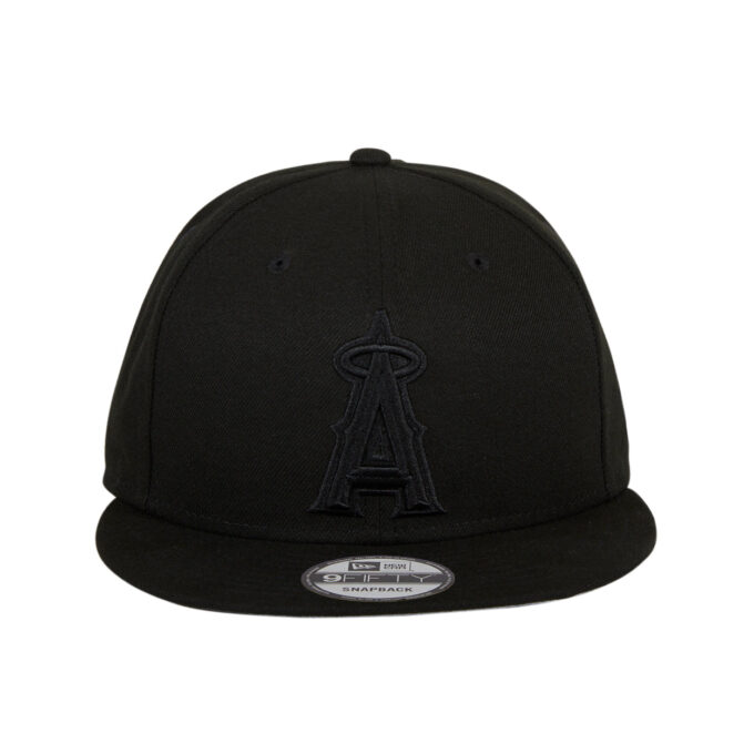 New Era 9Fifty MLB Basic Los Angeles Angels Snapback Hat – Black, Black Fashion