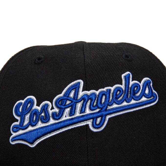 47 Brand Black Dome Sureshot Captain Los Angeles Dodgers 50th Anniversary Patch Snapback Script Hat – Black Hot on Sale