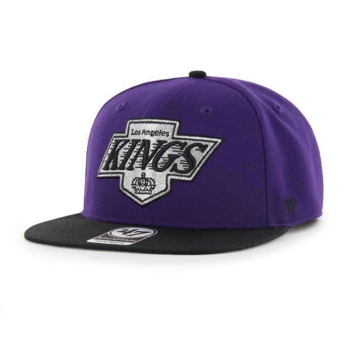 47 Brand Sureshot Los Angeles Kings 1996 All Star Game Patch Snapback Hat – Purple, Black Hot on Sale