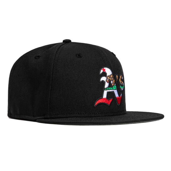 New Era 9Fifty Oakland Athletics California Flag Fill Snapback Hat – Black Online Sale