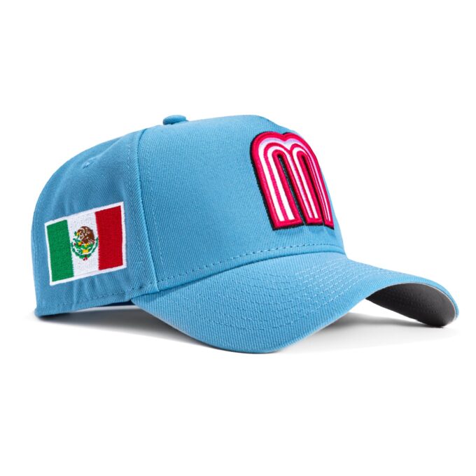 New Era 9Forty A-Frame Mexico World Baseball Classic Snapback Hat – Light Blue, Magenta Online