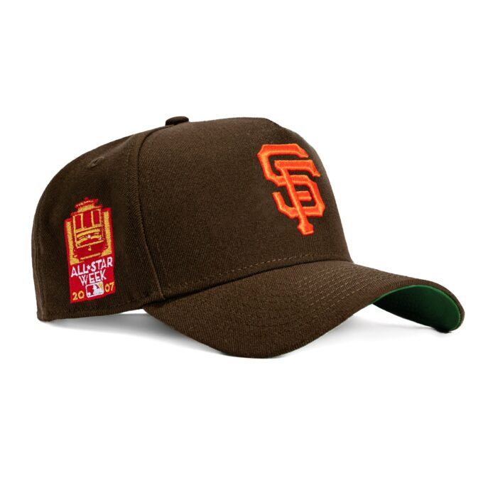 New Era 9Forty A-Frame San Francisco Giants 2007 All Star Game Patch Snapback Hat – Brown, Orange on Sale